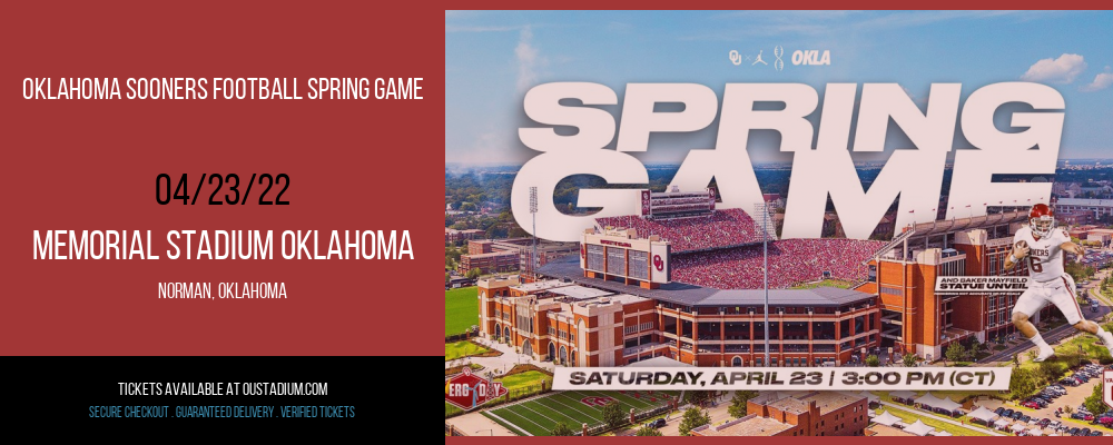 Oklahoma Sooners Football Spring Game at Memorial Stadium Oklahoma tickets Oklahoma Sooners Football Spring Game at Memorial Stadium Oklahoma